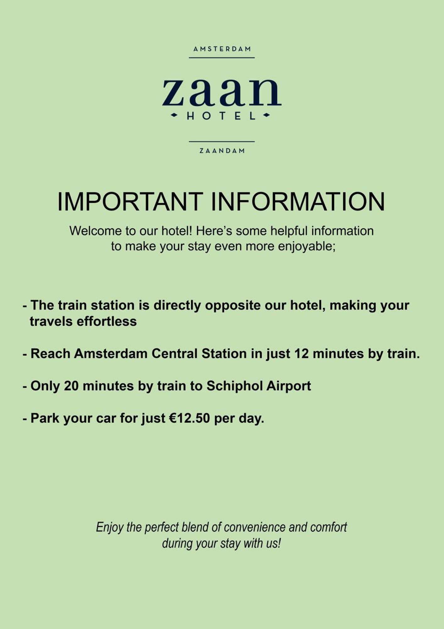 Zaan Hotel Amsterdam - Zaandam Exterior photo